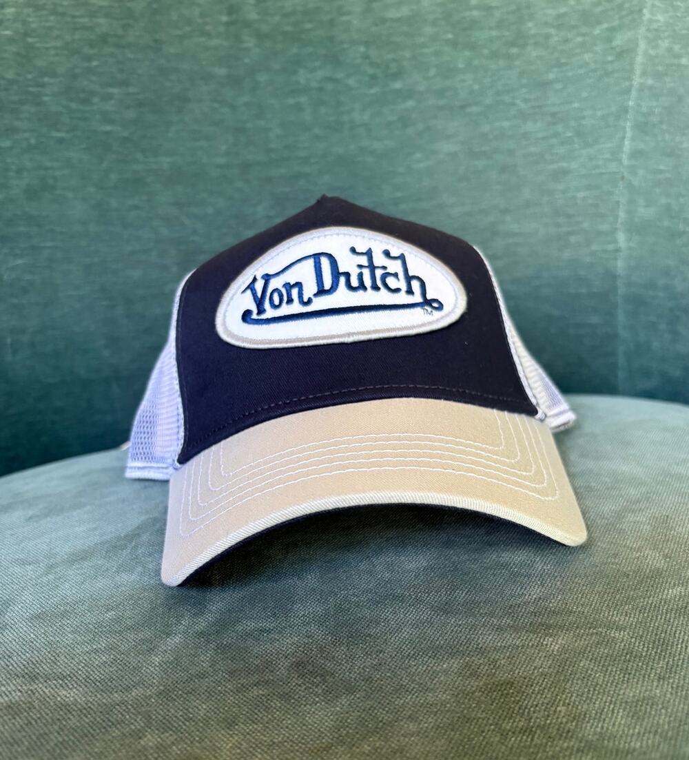 Von Dutch Blue & White Mesh Trucker Hat - NWT